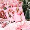 WRAPAHOLIC Reversible Pink Christmas Wrapping Paper - Mini Roll - 17 Inch x 33 Feet - Pink Christmas Tree Wrapping Paper for Holiday, Party Celebration